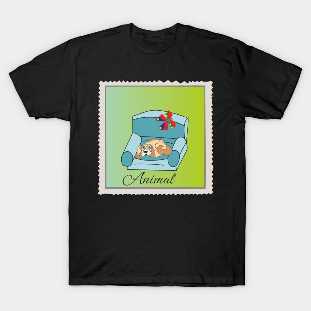 Animal postage stamp T-Shirt by Alekvik